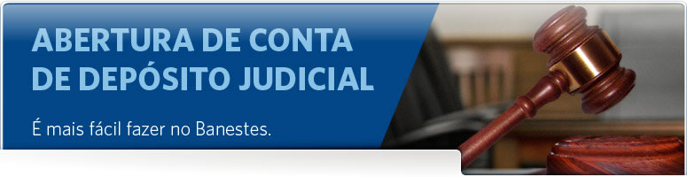 Banner abertura de conta de dep&oacute;sito judicial